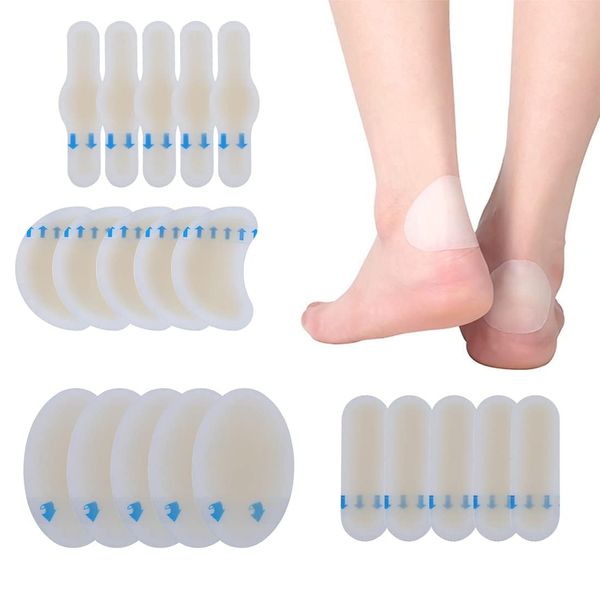 Blister Plasters, 20PCS, Blister Bandages, Blister Cushion Pad, Blister Heel Protector, Gel Blister Pads, Invisible Blister Plasters Bandages, for Feet, Toes, Heels, Guard Skin, Faster Healing Wound