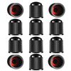 The Upgraded Version has a Sealing Ring Tire Valve Stem Caps (12pcs Black)