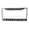 Disabled Veteran Chrome License Plate Frame