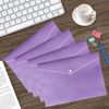 Pack of 30 - A4 Document Folder Stud Wallet Carry Popper Folder A4 Document File Polypropylene Envelope File with Button Closure Document for Home & Offices (Random Colour)