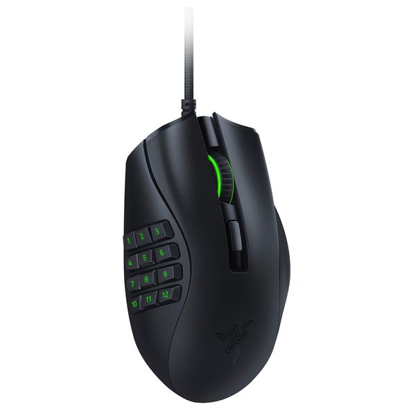 Razer RZ01-03590100-R3M1 Razer Naga X MMO Gaming Mouse, 16 Buttons, Lightweight, 3.0 oz (85 g), 18K DPI, 5G, High-Performance Optical Sensor, Soft, Woven Razer Speedflex Cable, Chroma Lighting