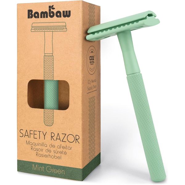 Metal Safety Razor | Mint Green | Plastic Free Safety Razor | Bambaw