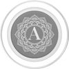 Silver White Light Grey Monogram Letter A Initial Mandala PopSockets PopGrip for MagSafe