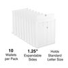 Staples Poly Envelopes w/Top Opening, Letter, Clear, 10/Pack