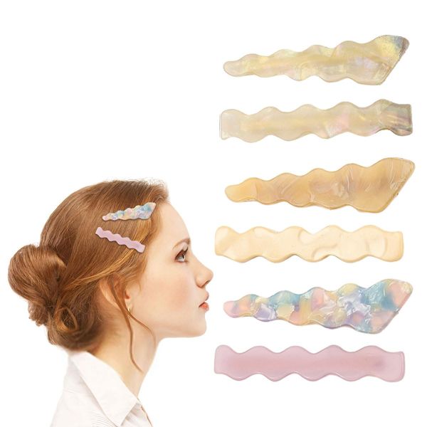 scicent Haarspange 6 Stück Nahtlose Haar Pin Curl Clips Kein Verbiegen Haarclips für Frauen Mädchen Haarklammern Haar Styling und Schminken - 28615