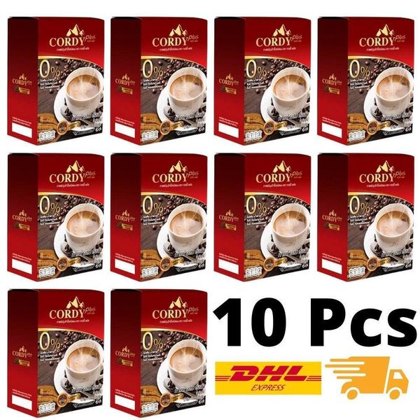 10X Coffee Cordy Plus Cordyceps Ganoderma Herb Ginseng Health Coffee DHL Express