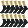 USBingoshop 12 Pairs Mens Physicians Approved Crew Diabetic Socks Cotton 10-13 (12 Pairs DA-Black)