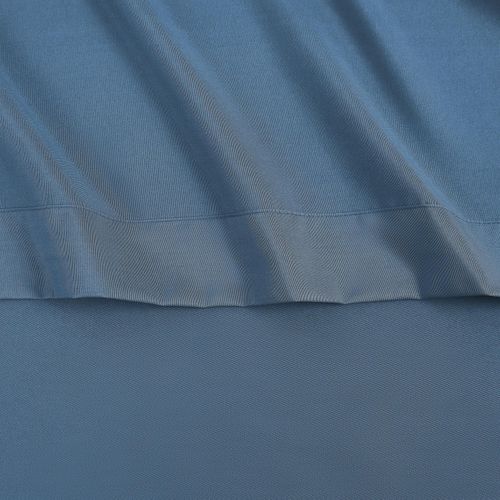 King Size Flat Sheet Only - Ultra Soft & Breathable Brushed Microfiber Top Sheet Only for King Size Beds, King, Denim Blue