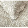 3 PCS Patchwork Bedspread Quilted Bed Throw Single Double King Size Bedding Set (Damask Beige, Super King)
