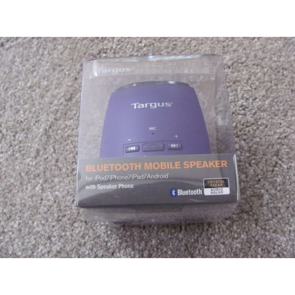 New Targus Bluetooth Wireless Mobile Speaker w/Microphone Purple (TA-22MBSP-PUR)