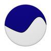 GEOMETRIC TWO TONE WAVE PATTERN ULTRAMARINE BLUE AND WHITE PopSockets Swappable PopGrip