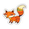 GT Graphics Fox Cute - 12" Vinyl Sticker Waterproof Decal