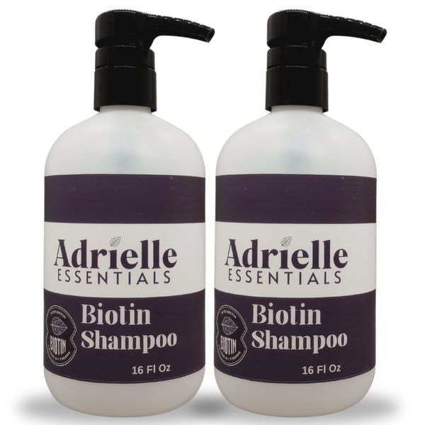 Adrielle Essentials Dr Black Scented Biotin Hair Shampoo, 16 Oz (2 Pack)