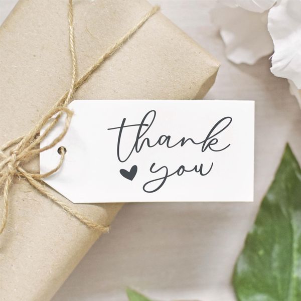 Thank You Rubber Stamp (Small 5 x 3cm)