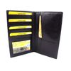 Mens Large Black Leather Wallet Card Holder