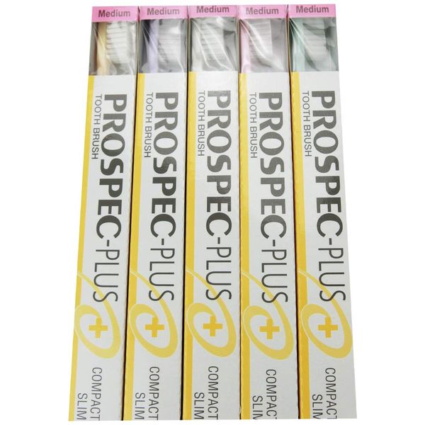 GC Prospec Toothbrush Plus, Compact Slim M (Normal), Set of 5