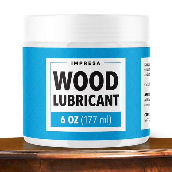 IMPRESA Wood Lubricant for Home DIY Projects - Multi-Purpose Semi Paste Wax for Wood - Drawer & Door Hinge Lubricant - Loosen Drawer Slide - Restore & Preserve Wooden Slide -Non Spray Lubricant - 6oz