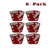 6 Pack Trapezoidal Grinding Disc Pads For Concrete Grinders Soft Bond 60 Grit