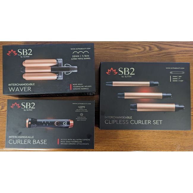 LOT OF 3 SB2 BY SUTRA ASSORTED HAIR CURLER PRODUCTS   **SEE DESCRIPTION**