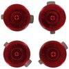 Aluminium Metal Bullet Action Button Set For Sony PS4 Controllers - Red | ZedLabz