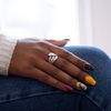 Tuscany Silver Women's Sterling Silver Triple Wave Ring - Size P