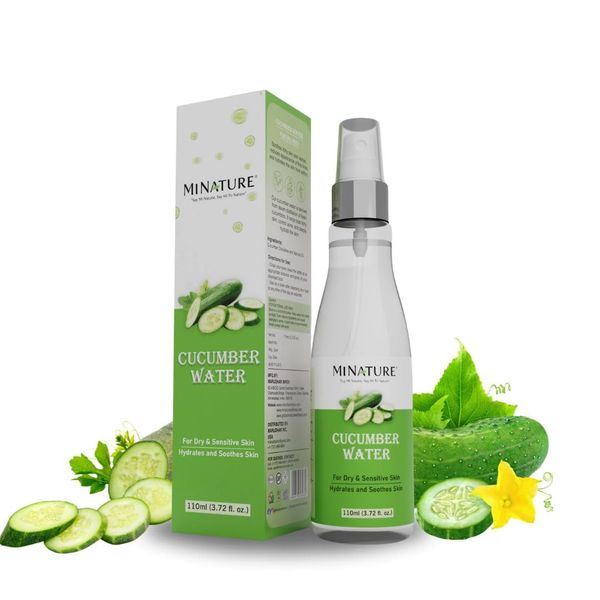 Mi Nature Cucumber Water | Pure & Natural Toner | Mist | Cruelty & Chemical Free | Made in India | Derived from steam Distillation of Fresh Cucumber| Makeup Removal | 110ml (3.72 Fl. oz.)