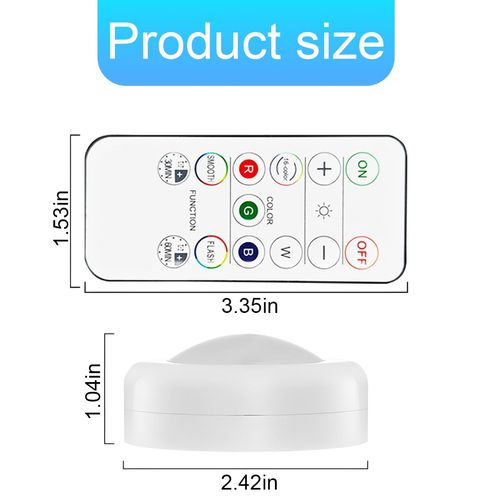 KHGUZ 6PCS Wireless Car Interior Led Lights with Remote Control, 16 Colors Vehicle Puck Lamps, Rechargeable Ambient Inside Night Lighting Kit Decoration, Universal Automotive Accessories