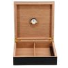 Humidor black, humidifier, hygrometer, one divider, 30 cig