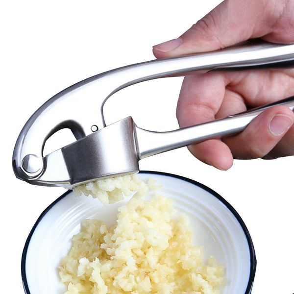 Garlic Press Kitchen Tools Mincer Ginger Crusher With Roller Peeler Squeezer