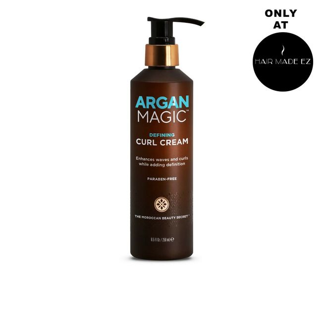 Argan Magic Defining Curl Cream 8.5 oz Enhances waves Conditions Defines New