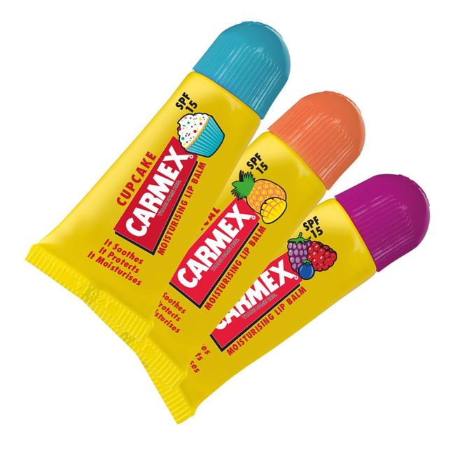 Carmex Scented Lip Balms for Soft, Protected Lips with SPF 15 (Pack of 3 x 5g each)