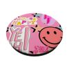 Choose Happy Preppy Smiling Face & Star Collage PopSockets Adhesive PopGrip