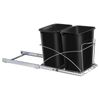 Double Pull Out Trash Garbage Can Sliding Kitchen Waste Container Durable