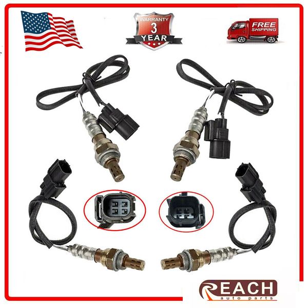 4pcs Upstream&Downstream For 2007 2008 2009 Acura MDX V6 3.7L O2 Oxygen Sensor