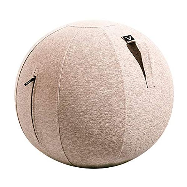 Seating Ball, Balance Ball, Exercise Ball, Luno, Chenille, Load Capacity, 264.6 lbs (120 kg), Stylish, Interior, Non-slip, Diet, Lightweight, Training, Washable, Fabric, Safe Design, Present, Beige