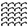 sourcing map 20 Pack Rectangular Plastic Pull Handle, 115mm/4.5 Inch Hole Center Cabinets Pull for Drawer Luggage Mechanical Equipment Garages, Black