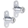 2pcs 7/8" Drawer Desk Wardrobe Cabinet Push Plunger Lock