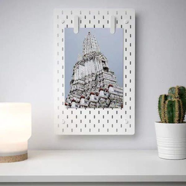 Pegboard combination, white, 36x56 cm+(pen free)