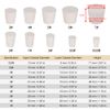 Labasics Solid Rubber Stoppers Set, White Tapered Lab Seal Rubber Stoppers (22-Pack, 000#-7#)