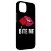 iPhone 14 Plus Bite Me Lips Vampire Teeth Mouth Halloween Party Costume Case
