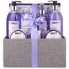 BRUBAKER Cosmetics Bath & Body Set Basket - Lavender & Mint Scent - 12 Pcs 