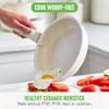 GreenLife 10 Piece Speckled Cream Ceramic Nonstick Cookware Set Induction Ready