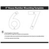 Architectural Mailboxes 3582SN-6 4 inch Solid Brass Floating House Number, 6, Satin Nickel