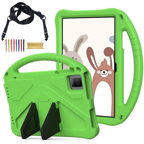 Allytechgroup Revvl Tab 5G Tablet Case for Kids, Children Friendly EVA Lightweight Handle Stand Case with Shoulder Strap Shockproof Case for T-Mobile Revvl Tab 5G 10.36"" 2023 Tablet, Green