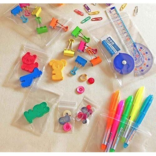 Unipack B-4 Plastic Bags with Zipper, 2.4 x 3.3 inches (60 x 85 mm), 100 Sheets