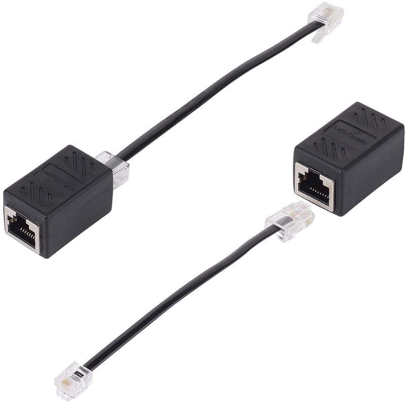 HAWAKA RJ45 Ethernet Splitter - Female to RJ11 Male Adapter, Inline ...