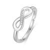 Philip Jones Silver Plated Infinity Ring Created with Zircondia® Crystals