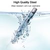 Olakin Professional Metal Nail File with Case, Nail File Manicure Tools, No Slip Handle Stainless Steel Nail Care Manicure Tool Accessories for Men Woman, White
