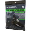 Meister Elite Leather Weight Lifting Grips w/Gel Padding (Pair) - Black, Small/Medium