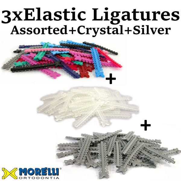Morelli Dental Orthodontic Brackets Elastic Ligature Modules Set 3000pcs